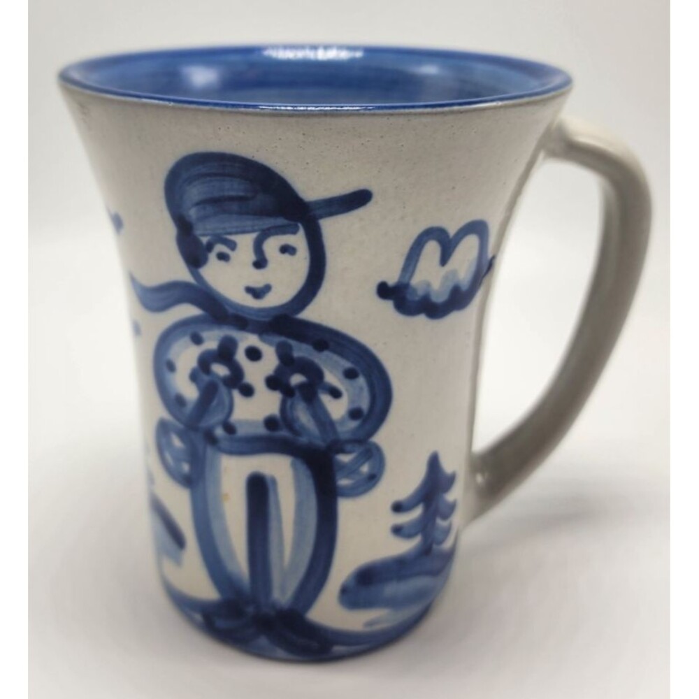 M A Hadley Coffee/Tea/Cocoa Flared Large Mug (Skier) READ!!!!!!